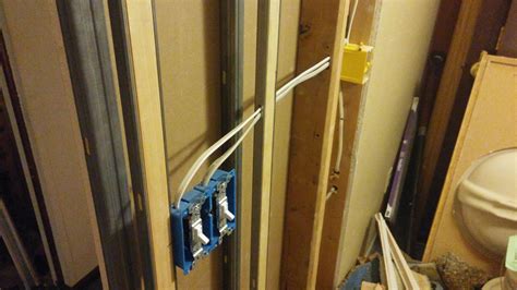 shallow electrical box pocket door|pocket door wiring attachment.